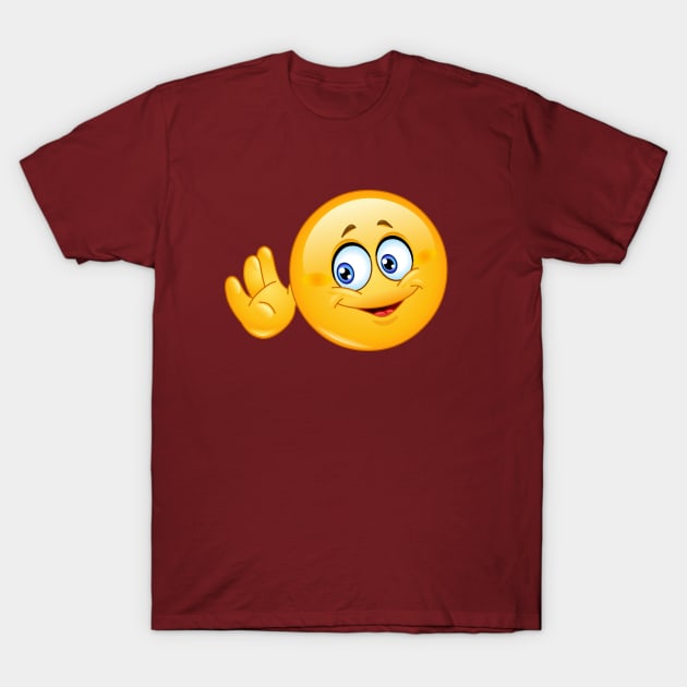 Listening Emoji T-Shirt by DigiToonsTreasures